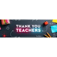 thumbnail image 4 of Colorful Thank You Teachers Backdrop Banner, Teacher Appreciation Day Decor, Education Theme Background, for Classroom Celebrations Teacher Parties Photo Props, 4 of 4