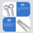 thumbnail image 4 of SHISUYAN 6Pcs Stainless Steel Eye Screws Heavy Duty Eye Screws Thread Eye Bolts, 4 of 8