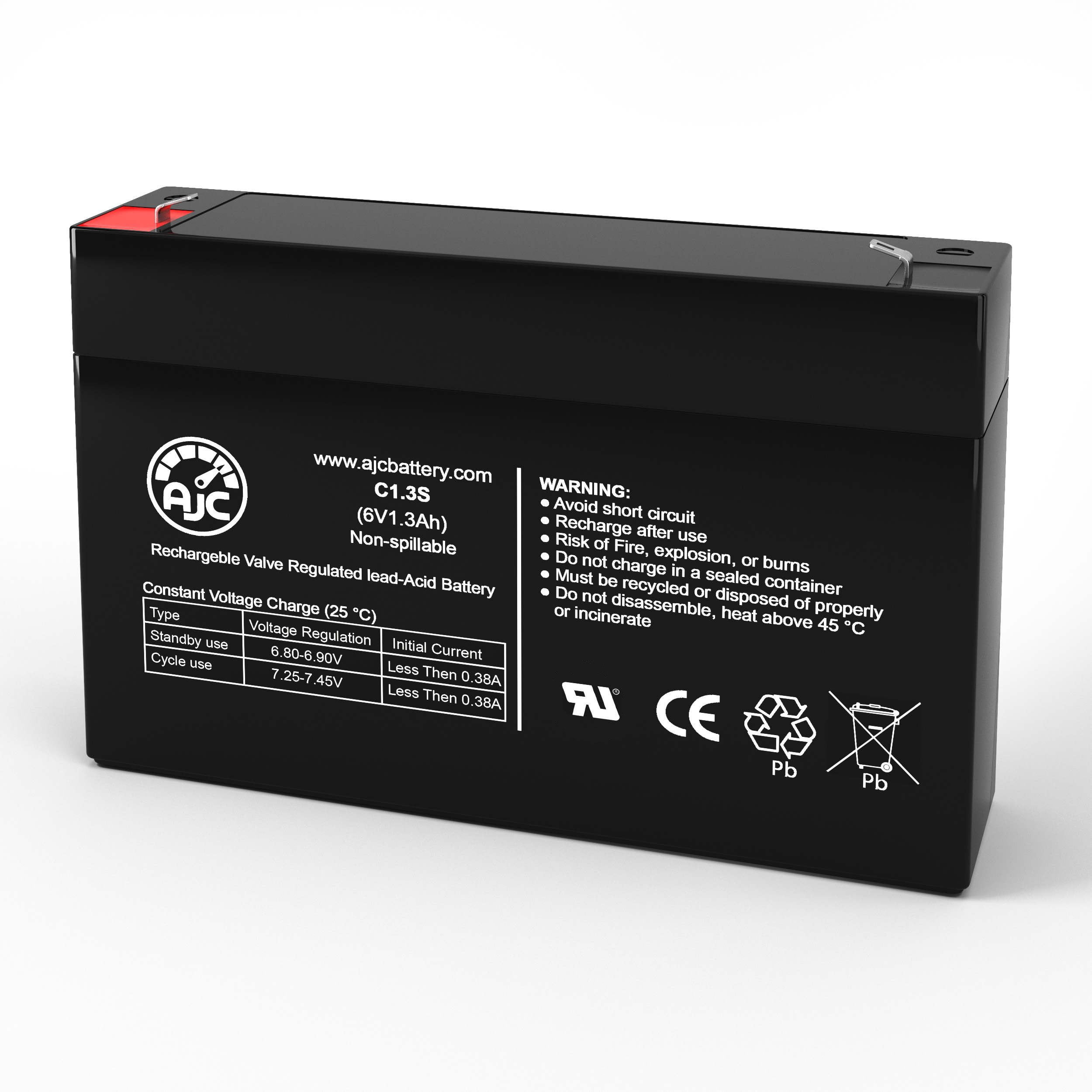 Datex Series 37 Printer 6V 1.3Ah Medical Battery - This Is an AJC Brand Replacement