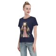 thumbnail image 4 of T-Shirt Basique à Manches Courtes pour Femmes Demon Slayer Blade Nidouzi, 4 of 6