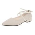 thumbnail image 1 of Kcodviy Bottes à Talon Simple à Semelle Plate pour Femmes Chaussures Tan Chaussures en Cuir Bottes à Talon pour Femmes à Lacets Chaussures Simples pour Femmes, 1 of 6