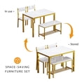 thumbnail image 4 of SogesPower 4 Pieces Contemporary Wood, Iron Dining Table Set Gold/White, 4 of 8