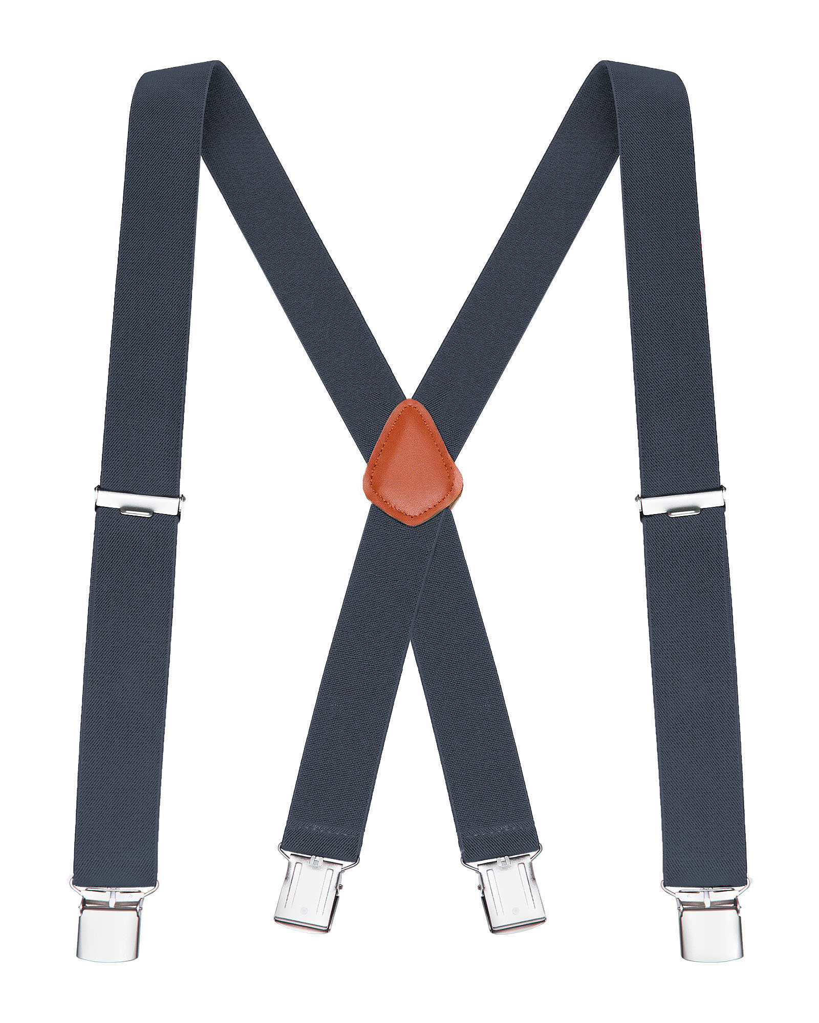 Buyless Fashion Suspenders for Men - 48" Elastic Adjustable Straps 1 1/4" - X Back