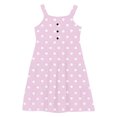 thumbnail image 4 of LOVZFMLL Robe d'Été Décontractée Sans Manches à Col Rond avec Boutons et Poches pour Filles de 2 à 12 Ans, 4 of 8