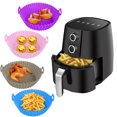 thumbnail image 1 of Kadlawus 4Pcs Air Fryer Accessories, 21x16x7.8cm Silicone Baking Pot, Non Stick Reusable Oven Tray for 7.9 Inch Air Fryer, Foldable Heat Resistant Fryer Pan, 1 of 9