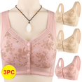 thumbnail image 2 of RKSTN 2PC Push up Bra for Women Comfortable Lace Breathable Floral Printed Bra No Rims Full Figure Underwire Plus Size Bra for Large Bust, 2 of 9