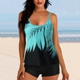 thumbnail image 1 of EGNMCR Bikini Set Swimsuits For Women Two Piece Bathing Suits Floral Print Tank Tops With Boyshorts Swimming Suits, 1 of 1