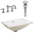 thumbnail image 1 of American Imaginations 20.75-in. W CSA Rectangle Bathroom Undermount Sink Set In White - Chrome Hardware - Overflow Drain Incl. AI-27125, 1 of 9