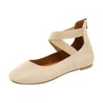 thumbnail image 1 of Womens Solid Color Autumn Asakuchi Elastic Band Dance Fashion Flat Shoes, 1 of 9