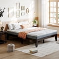 thumbnail image 2 of Costway Queen Size Wood Bed Frame & 8" Foam Mattress Set CertiPUR-US Certified Espresso, 2 of 9