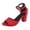 Red, variant on LOVZFMLL Women's Chunky Block Heels Classic Elegant Ladies Ankle Strap Open Toe Pump Sandals Wedding Party Dating Dress Shoes Black 8.5