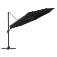 thumbnail image 4 of CorLiving 11.5ft Deluxe Offset Tilting Rotating Patio Umbrella with Aluminum Frame & Deluxe Base Weights, 4 of 9