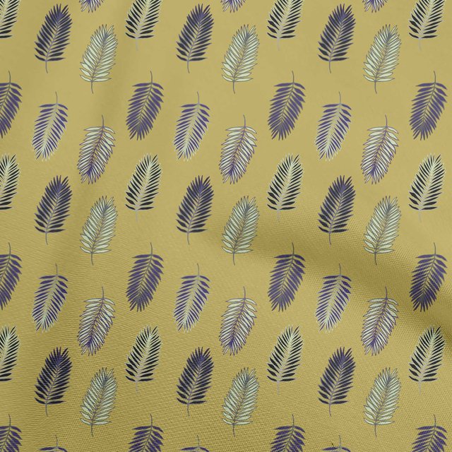 oneOone Rayon Yellow Fabric Leaves Sewing Craft Projects Fabric Prints By Yard 56 Inch Wide-aA