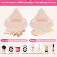 thumbnail image 5 of 6 PCS Powder Puffs, Pure Cotton Soft Triangle Wedge Makeup Powder Puff for Loose Powder Mineral Powder Body Powder Cotton Velour Cosmetic Foundation Sponge Makeup Tool (Nude), 5 of 5