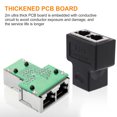 thumbnail image 3 of KAKOWELY RJ45 Splitter Connectors 2pcs Ethernet Splitter Cable Adapter RJ45 Ethernet Cable Splitter Adapter1.65"X1.38"X0.79", 3 of 4