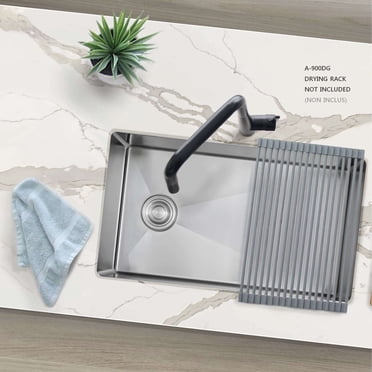 Azuni Undermount 28" Stainless Steel Single Bowl Kitchen Sink with 2 accessories C128