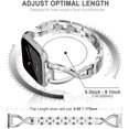 thumbnail image 3 of Bracelet Bling Compatible avec Fitbit Versa/Versa 2 Bracelets pour Femmes Bracelets en Acier Inoxydable de Remplacement pour Versa Lite Edition/Versa SE Accessoires Élégant Bracelet en Métal Argent+or Rose, 3 of 7