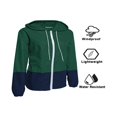 thumbnail image 4 of Qiylii Femmes Veste de Pluie Packable Couleur Extérieure Bloc Coupe-Vent à Capuche, 4 of 6