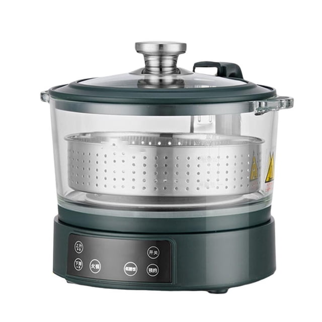 FLKWOP Low Carb Rice Cooker Low Sugar Digital Steamer, Intelligent Lifting Sugar Removal Rice Cooker, with Stainless Steel Steamer Tray, Touch Control, Automatic Drain Rice Steamer, 3 L