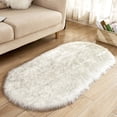 thumbnail image 1 of Agiferg Super Soft Faux Sheepskin Area Rugs For Bedroom Floor Shaggy Plush Carpet Faux Rug Bedside Rugs, 1 of 2