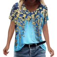 thumbnail image 3 of Women Summer Printed Short Sleeve O Neck Shirt Tee Tops, 3 of 4