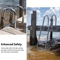thumbnail image 4 of Ladder 4 Step Boat Pontoon Ladder 316 Stainless Steel Anti Slip Folding Telescoping Deck Ladder with Pedal Hand Railing for Swimming Pool Marine, 4 of 7
