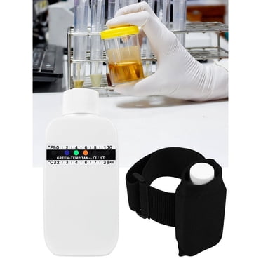 Ynlkorvg Trousse de Test 14 Pcs Comprend 2 Bouteilles Vides Translucides Portatives de Voyage 10 Bandes de Test Adhésives de Température pour Tests