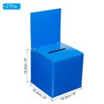 thumbnail image 2 of Unique Bargains Ballot Box 6"x6"x6" Raffle Box with Removable Header Board Suggestion Box Cardboard Box Blue 2Pack, 2 of 5