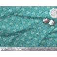 thumbnail image 3 of Soimoi Green polyester Crepe Fabric Filigree Damask Fabric Prints By Yard 52 Inch Wide, 3 of 3