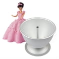 thumbnail image 1 of Moule à Gâteau Poupée Princesse 8 Pouces Décoratif Demi-Cercle Robe Poupée Moule à Gâteau Moule à Pâtisserie, 1 of 7