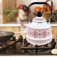 thumbnail image 4 of Enamel Tea Kettle Tableware Teapot Water Kettle for Kitchen Picnic Camping White, 4 of 9