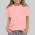 thumbnail image 4 of RXIRUCGD 2025 Vêtements d'Été pour Enfants Nouveaux T-Shirts d'Été pour Enfants Manches Raglan Manches Courtes T-Shirt Graphique Col Rond T-Shirt Filles Haut Décontracté, 4 of 5