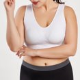 thumbnail image 2 of Pisexur Women Seamless Plus Size Bra Pure Color Plus Size Ultra-thin Large Sports Full Bra Cup Tops, 2 of 9