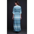 thumbnail image 4 of Bimba Robe Longue pour Femmes en Rayonne Tribale Teinture sur Nœuds Boho Plage Cocktail Fête Maxi Fendue - Très Petit, 4 of 6