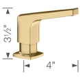 thumbnail image 2 of Rivana Soap Dispenser - Satin Gold, 2 of 3