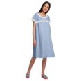 thumbnail image 2 of Moomaya Chemise de Nuit d'Allaitement pour Femmes à Col Rond Imprimée en Popeline de Coton, 2 of 4
