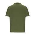 thumbnail image 4 of Besolor Mens Summer Short Sleeve Shirts Collared Button down Shirts Big and Tall Casual Solid Color Beach Shirts Tops, 4 of 6
