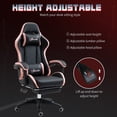 thumbnail image 4 of Vinsetto Computer Gaming Chair, PU Leather Office Desk Chair, Black, 4 of 10