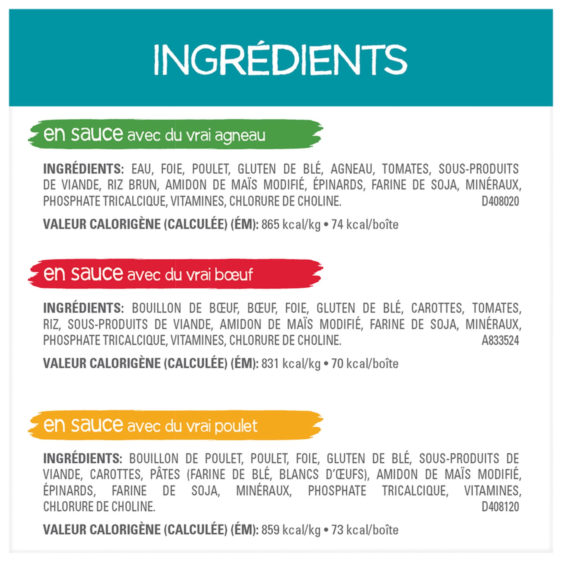 Purina Beneful IncrediBites avec du Vrai Agneau, du Vrai Boeuf, du Vrai Poulet en Sauce 24C Emballage Assorti, Nourriture Humide pour Chiens, 85g x 24