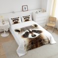 thumbnail image 4 of Erosebridal Ensembles de Douillette pour Enfants Raton Laveur Format Simple, Douillettes et Couettes Kawaii Faune, Décor Thème Animal, Réversible 2 Pcs, 4 of 7