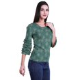 thumbnail image 3 of Moomaya Ruffle Sleeve Printed Cotton Womens Tops Plus Size Short T-Shirt Top, 3 of 4