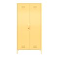 thumbnail image 4 of Novogratz Cache Tall 2 Door Metal Locker Cabinet, Yellow, 4 of 9