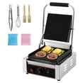 thumbnail image 4 of AKDSteel Commercial Panini Grill, 1800w Electric Sandwich Maker With 9"x9" Full Grooved Enamel Plate And Temp Control, 4 of 8