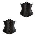 thumbnail image 2 of maskred Femmes Lacets Corset Corset Shapewear et Confortable Noir XXXXL 2Set, 2 of 6