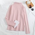 thumbnail image 2 of Hauts à Manches Longues pour Femmes Décontractés Mode pour Femmes Hauts Unis à Manches Longues Chandail Décontracté Ample en Tricot Chandail Blouse, 2 of 8