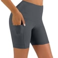 thumbnail image 1 of Plebaso Shorts de Yoga pour Femmes avec Poches Taille Haute Leggings Extensibles Shorts Unis Shorts de Course Cyclistes, 1 of 7