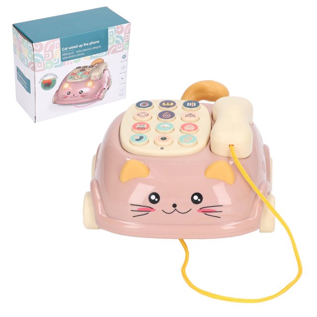 Baby Musical Toy, Baby Phone Comfortable Grip Plastic For Enlightment Pink