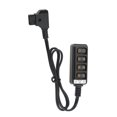 thumbnail image 1 of D Tap Male To 4 Female Splitter, Copper Gold Plated Pins D Tap Male To 4 Female Power Cable  For V Interface Batteries, 1 of 8