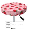 thumbnail image 4 of Easygdp Strawberry Print Easy To Install Bar Stool Covers&Stool Covers Round&Elastic Stool Cover, Barstool Covers,Washable&Bottom With Elastic Edge-12 inch, 4 of 7