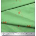 thumbnail image 3 of Soimoi Green polyester Crepe Fabric Flower Buds & Triangle Geometric Print Fabric by the Yard 52 Inch Wide, 3 of 5